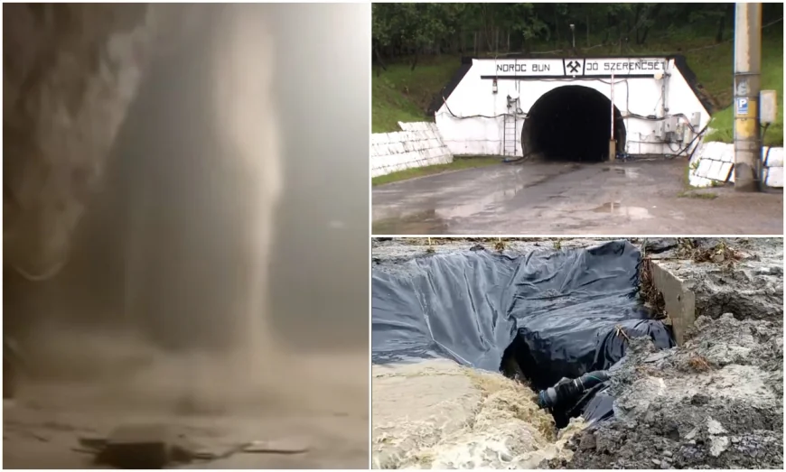 Dezastru la Salina Praid, din cauza inundaţiilor. Debitul pârâului Corund a ajuns la un nivel nemaiîntâlnit în ultimii 30 de ani