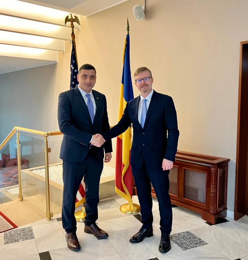 Însărcinatul cu afaceri ad interim al Ambasadei SUA, întâlniri cu liderii de partid din România. Printre ei și George Simion