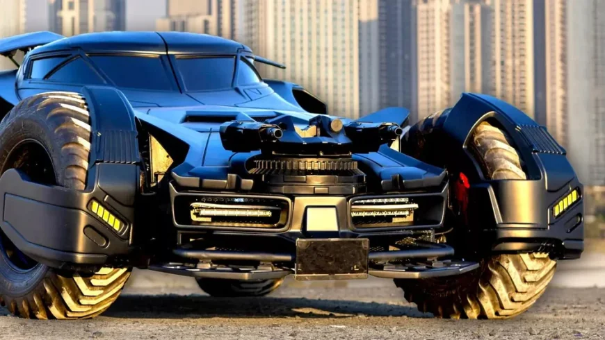 Batmobil cu mitraliere construit în Ucraina, vândut în Dubai la prețul unei supermașini