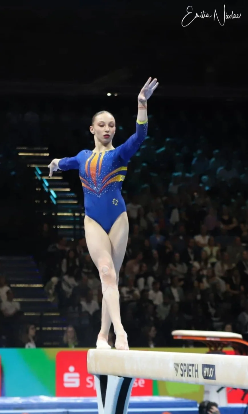 Ana Bărbosu, uimitoare la Campionatul European de la Leipzig. A câștigat argintul la bârnă, după alte două medalii de bronz
