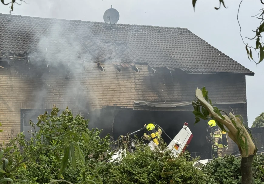 VIDEO Un avion s-a prăbușit pe o casă în Germania