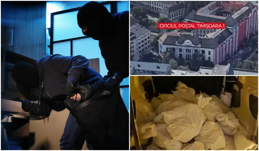 Filmul jafului de la Poşta Română. Hoții au ascuns prada în 16 saci de rafie, dar au fost opriţi în trafic