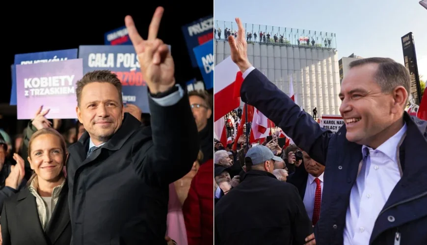 Alegerile prezidențiale din Polonia. Primarul Varșoviei este ușor în fața naționalistului Karol Nawrocki, dar în marja de eroare a sondajelor