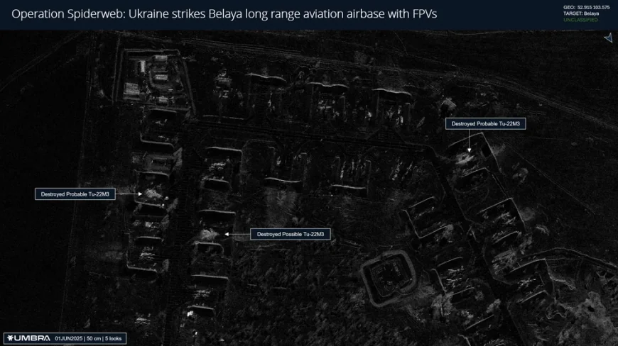 Primele imagini din satelit în urma operațiunii ucrainene arată pagube considerabile pe un aerodrom aflat la 4000 km de Ucraina