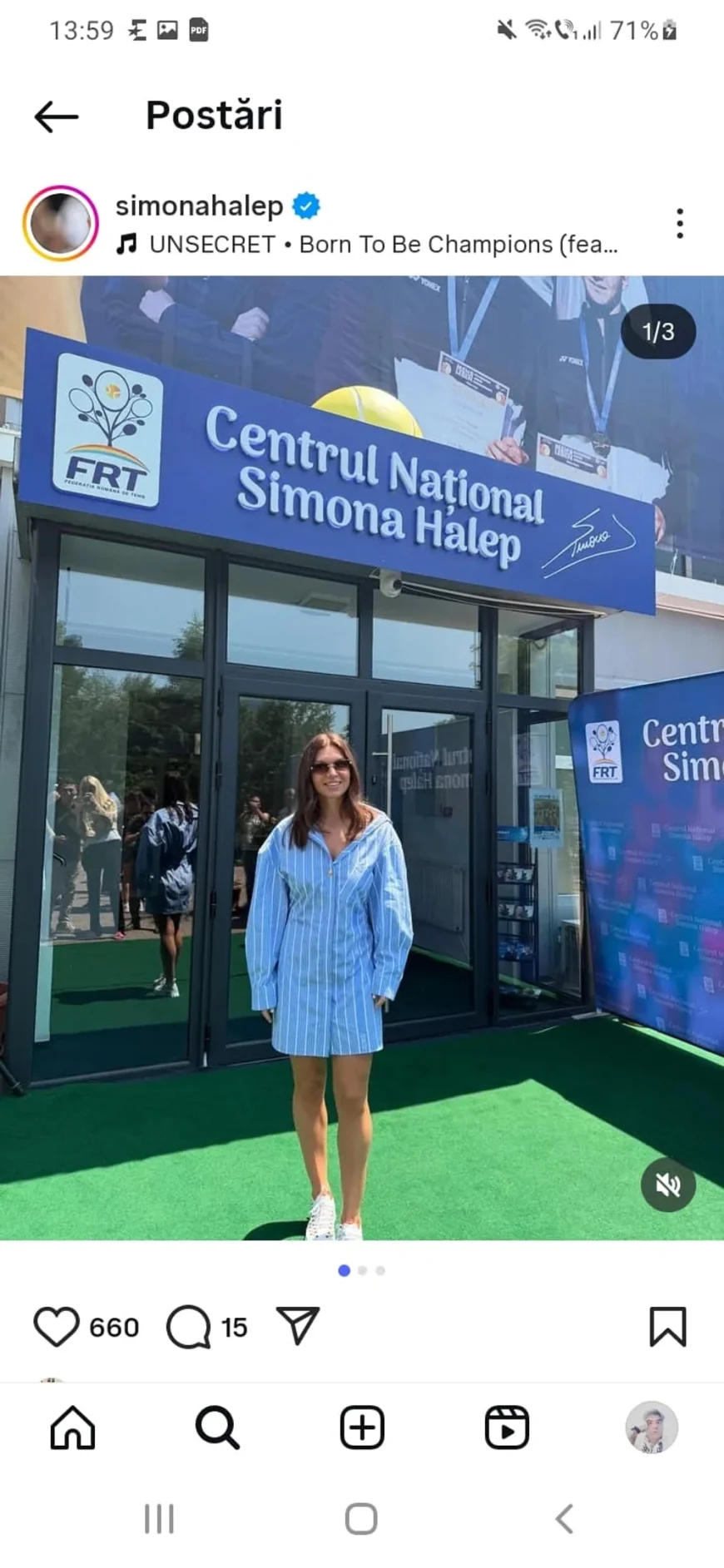 Simona Halep a venit la terenul care îi poartă de astăzi numele: „Aici am ajuns numărul 1 în lume”