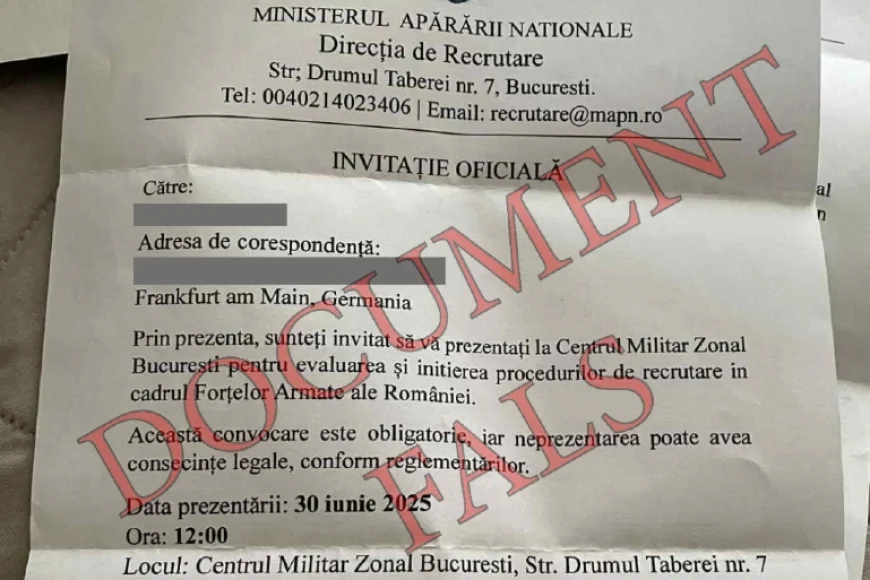MApN: Românii din diaspora nu sunt chemați la centre de recrutare. „Acest document este fals”