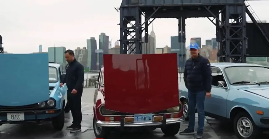 Dacia face spectacol în SUA. Trei români şi un american au dus simbolul "made in Romania" tocmai la New York