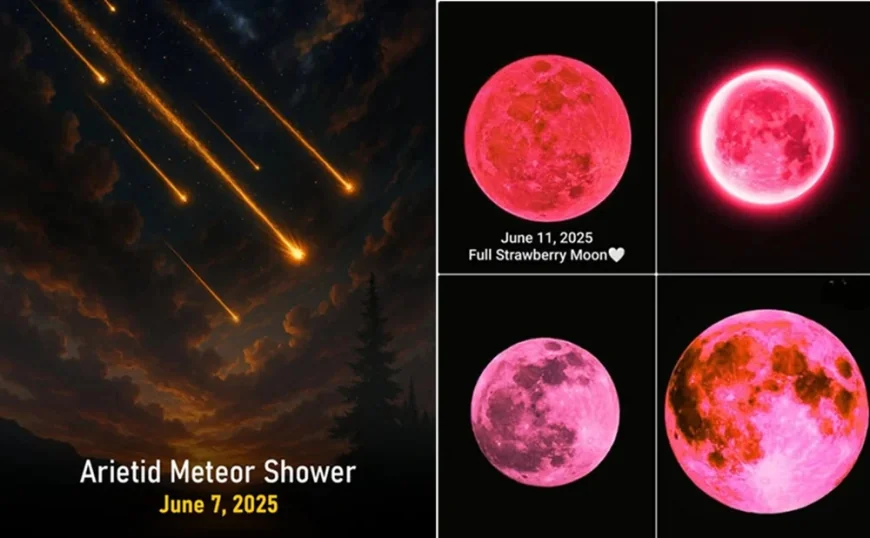 Iunie 2025: cerul se aprinde. Luna Căpșunilor, stele căzătoare, solstițiu și sunete din spațiu. Spectacol cosmic fără precedent