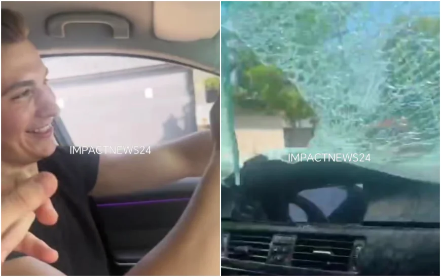 VIDEO Un tânăr care se pregătește să fie polițist, filmat în timp ce conduce cu parbrizul spart și cântă manele după ce a lovit un pieton, în Teleorman / Poliția anunță o anchetă internă
