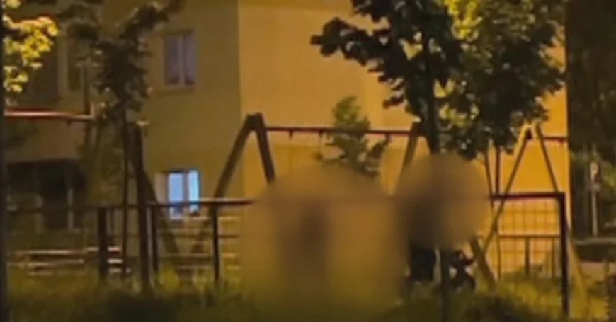 Scene șocante într-un parc din Brașov: femeie bătută de soț, în timp ce copilul plânge în leagăn. Agresorul a fost reținut