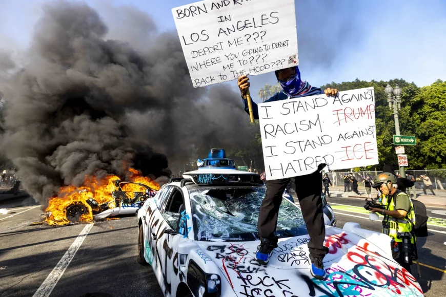 NO COMMENT. Imagini violente pe străzile din Los Angeles, acolo unde Trump a trimis Garda Națională 