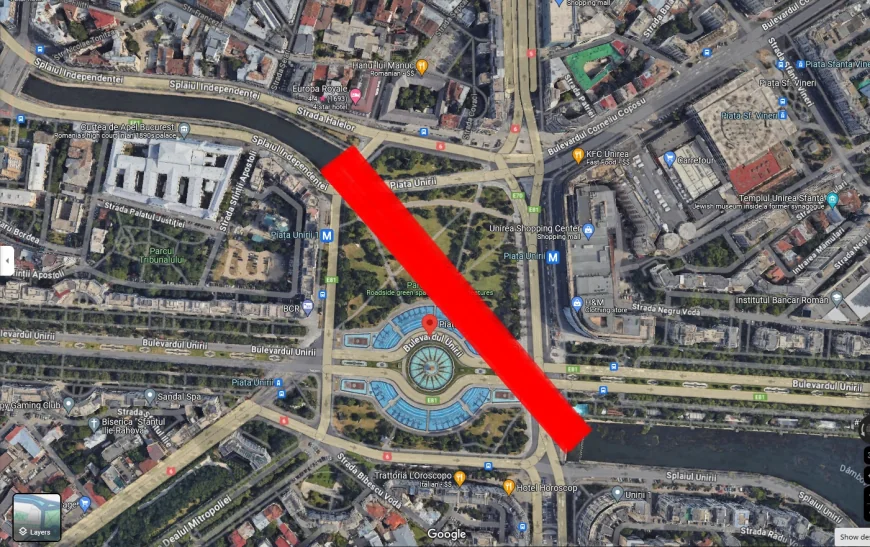 Încep lucrările de refacere a Planşeului Unirii. Circulaţia pe Splaiul Independenţei este restricţionată, cu excepţia riveranilor / Rute alternative