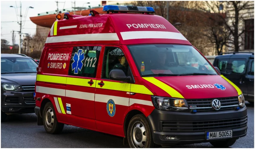 Șofer de ambulanţă, amendat în Alba după ce a forțat trecerea peste calea ferată cu bariera coborâtă