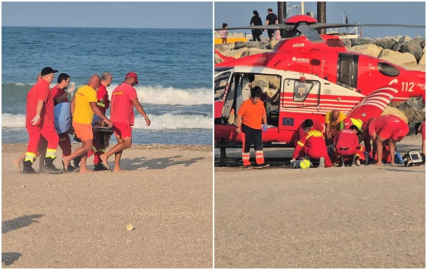 Tânără salvată de la înec de un băiat de 17 ani, în Constanța. A scos-o din apă iar medicii au resuscitat-o