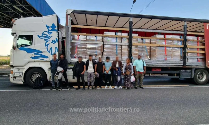 Cetățeni din Siria, Egipt şi Sri Lanka, fără drept de a călători în spaţiul Schengen, depistaţi ascunşi într-o semiremorcă, în apropiere de Nădlac