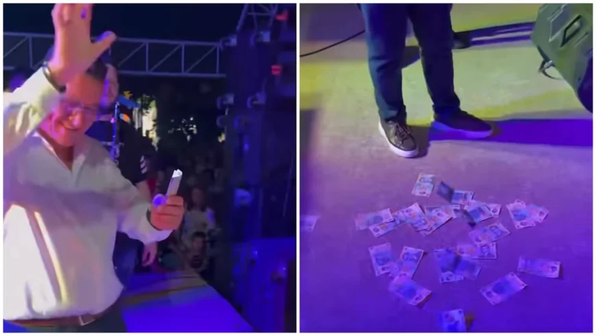 Gest controversat al unui primar PSD din Olt: A aruncat cu 3000 de lei pe scenă, în timpul unui concert de manele: „Așa am simțit eu”