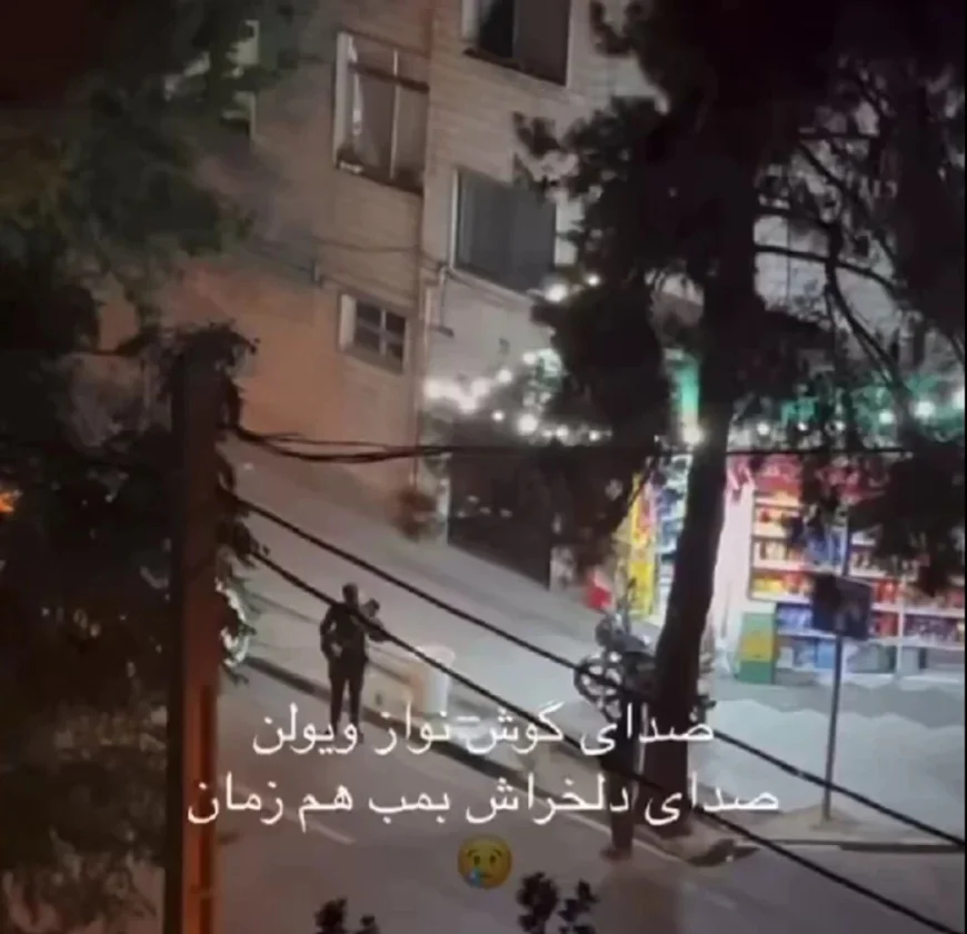 Muzică în mijlocul bombardamentelor. Un violonist iranian „cântă pentru ca vecinii săi să audă muzică în loc de explozii”
