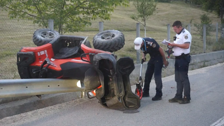 "Se circulă cu 160 de km/oră". Tânăr fără permis, accident cumplit cu ATV-ul pe un drum din Bistrița-Năsăud