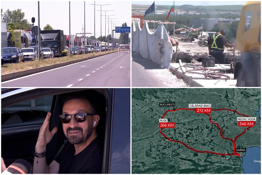 Şase ore de stat la "Podul Prieteniei" şi coadă de 3 km. Care sunt rutele alternative