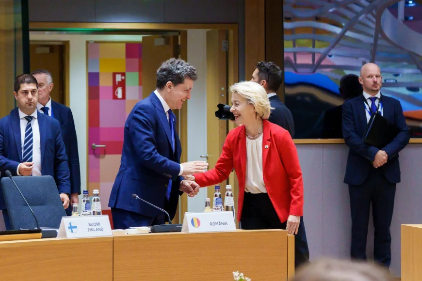 Nicuşor Dan s-a întâlnit cu Ursula von der Leyen, la Consiliul European: „România este pregătită să facă parte din inițiativele UE”