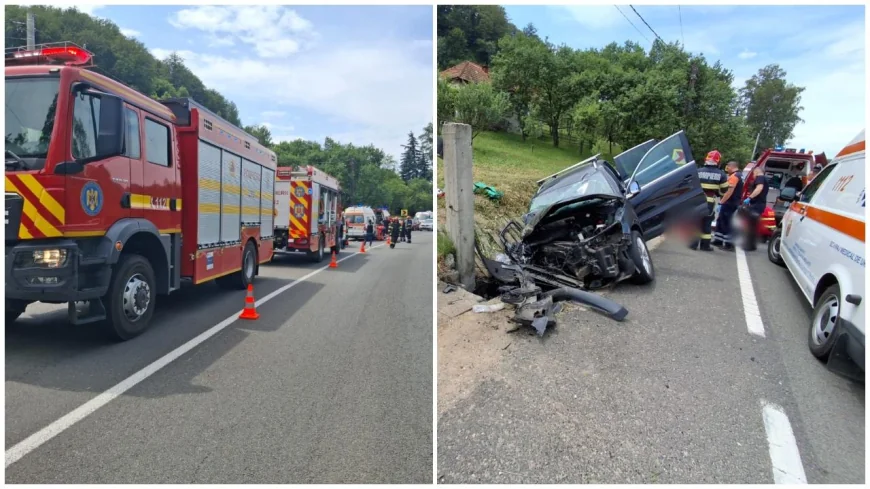 O bunică şi nepoata de 10 ani, moarte într-un accident cumplit la Bănița. Bunicul şi fata de 8 ani, la spital