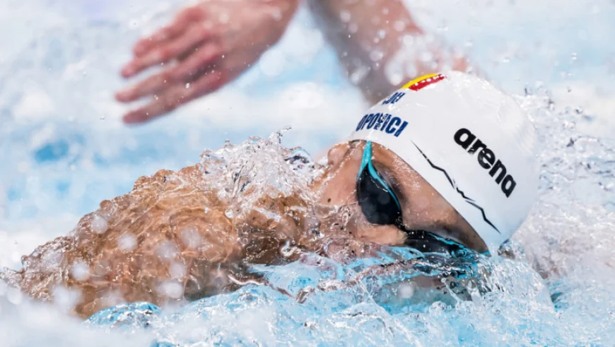 David Popovici, medalie de bronz la 50 m liber, la Campionatul European U23