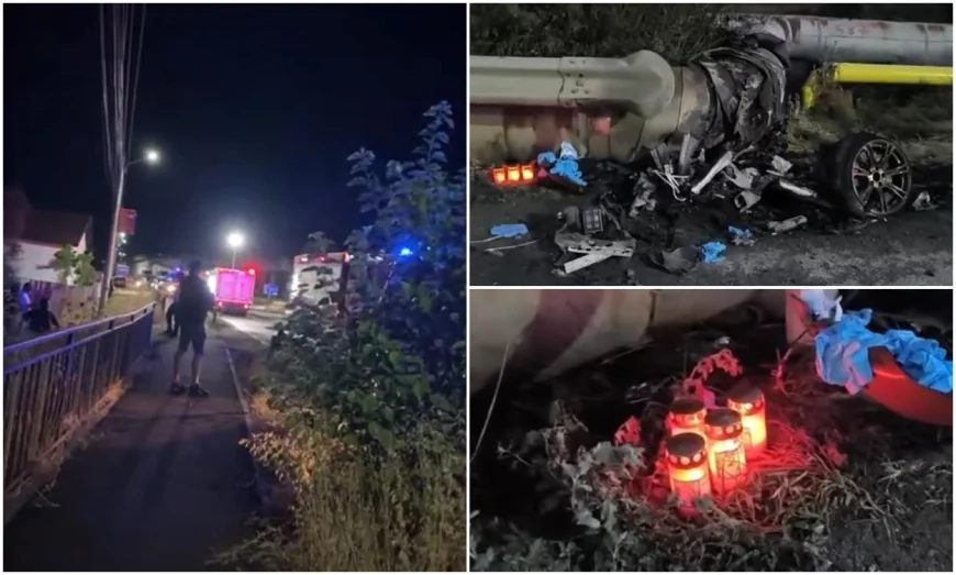 Tragedie în Vâlcea: tineri carbonizaţi în maşină, după o urmărire cu poliţia. Circulau cu 185 km/h