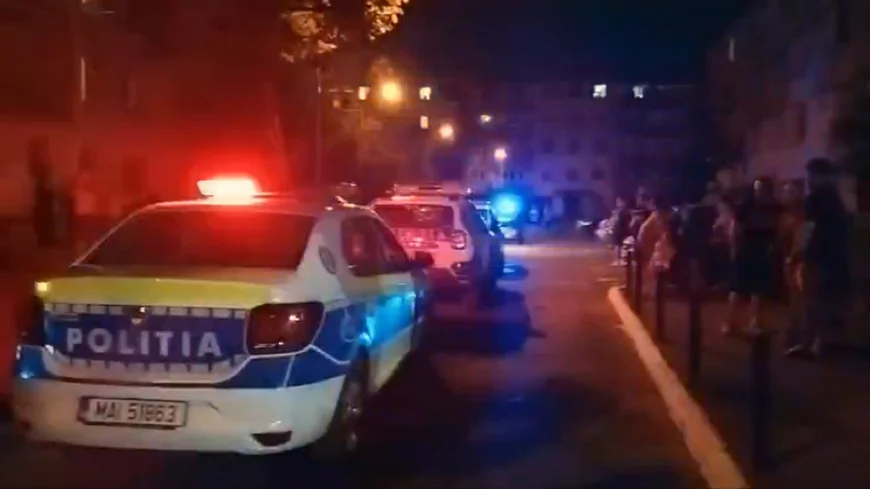 Crimă violentă într-un bloc din Brașov. Suspectul, prins de polițiști după o urmărire scurtă