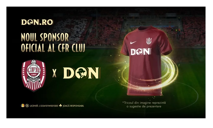 Don.ro este noul sponsor oficial al CFR Cluj, unul dintre cele maimari cluburi de fotbal din România
