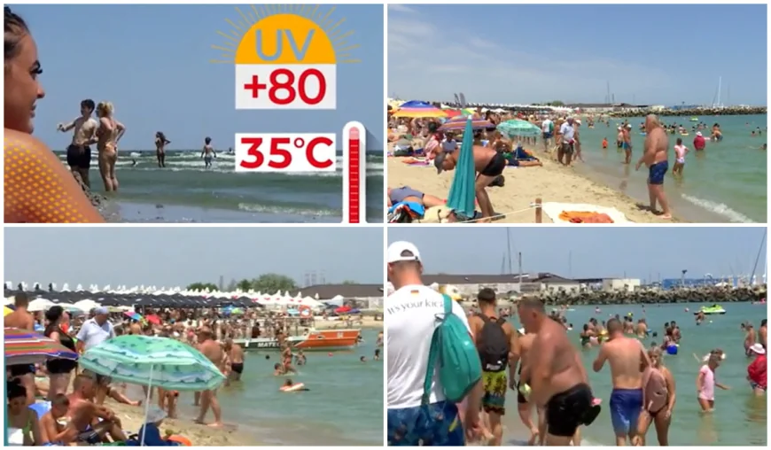 Pericol de insolaţie pe litoral, în cel mai aglomerat weekend. Indicele UV, la cote înalte