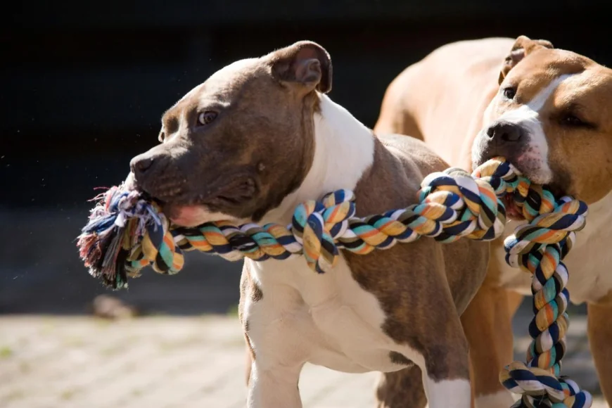 Un bărbat din Galaţi s-a trezit cu doi câini Amstaff în portbagajul maşinii sale