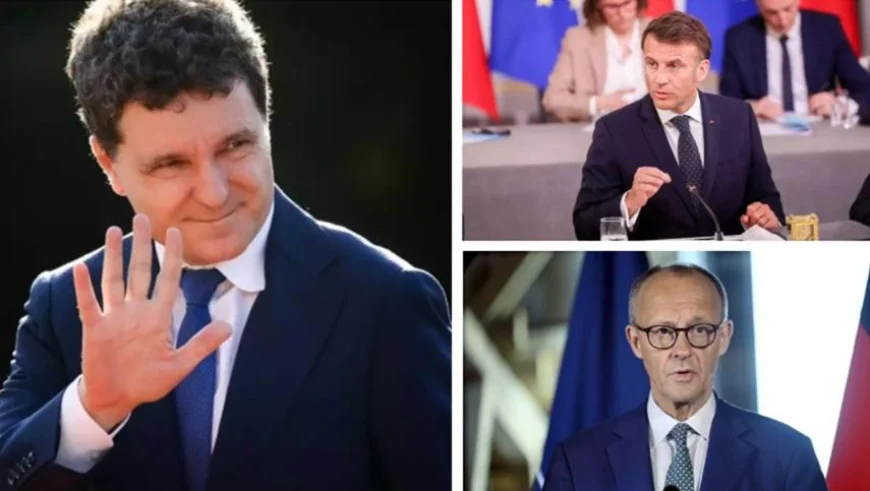 Analiză Politico - Nicușor Dan, într-un "triunghi amoros" cu Macron și Merz