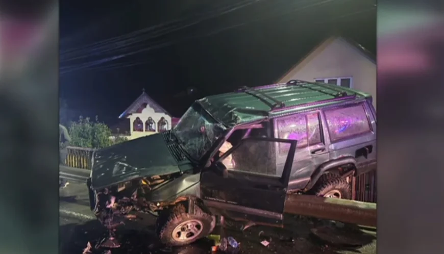 VIDEO Accident grav în Bistrița Năsăud. 8 oameni au fost răniți, printre care și 5 copii
