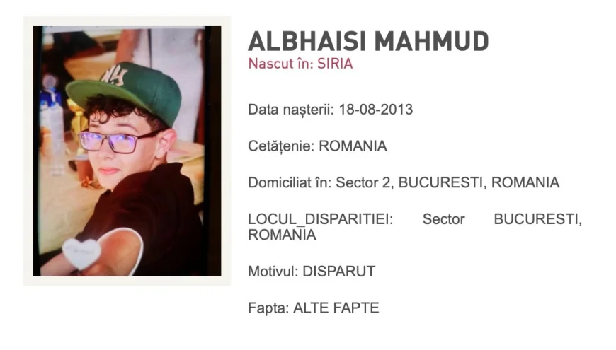 Mesaj RO-Alert, în București, după dispariția, de miercuri, a unui băiat de 11 ani