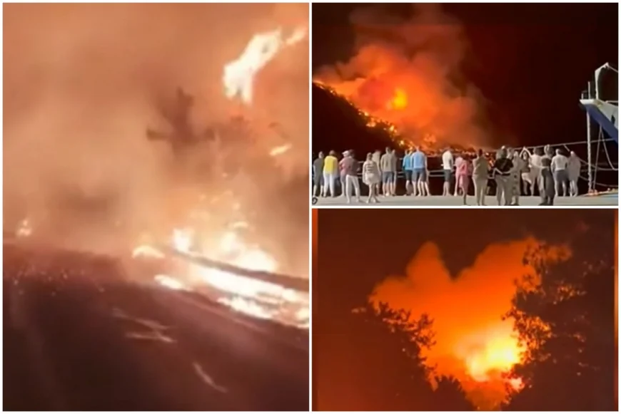 Incendii în Thassos: blackout, hoteluri evacuate şi turişti care pleacă mai devreme