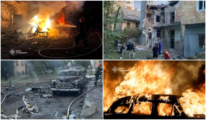 Rusia lovește vestul Ucrainei pentru a treia noapte la rând. Doi oameni au murit, iar 20 au fost răniți