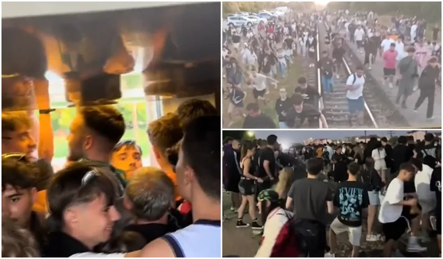 Haos în gara din Costineşti, după Beach, Please. Mii de tineri au aşteptat trenurile direct pe şine