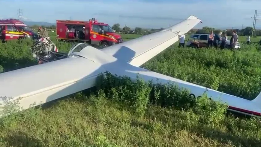 Avion de mici dimensiuni, prăbuşit lângă Orăştie. Două persoane se aflau la bord