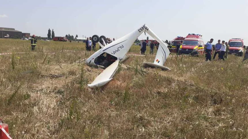 Un avion de mici dimensiuni s-a prăbuşit în apropiere de Orăştie. La bord se aflau două persoane