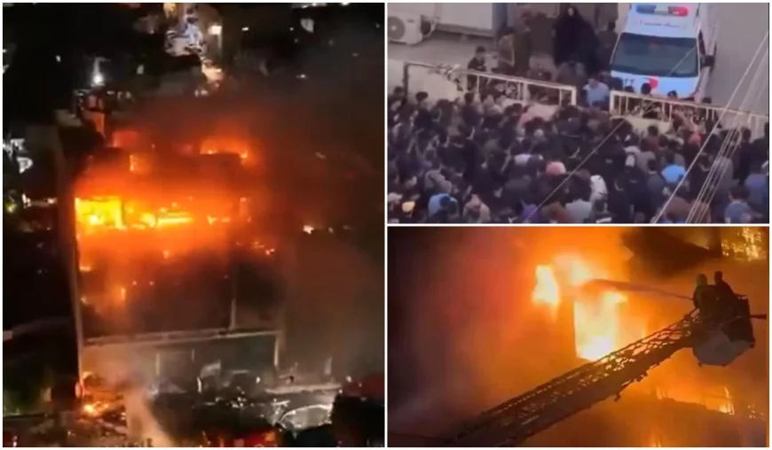 Incendiu devastator într-un mall din Irak. Zeci de morţi şi răniţi, flăcările au cuprins 5 etaje peste noapte