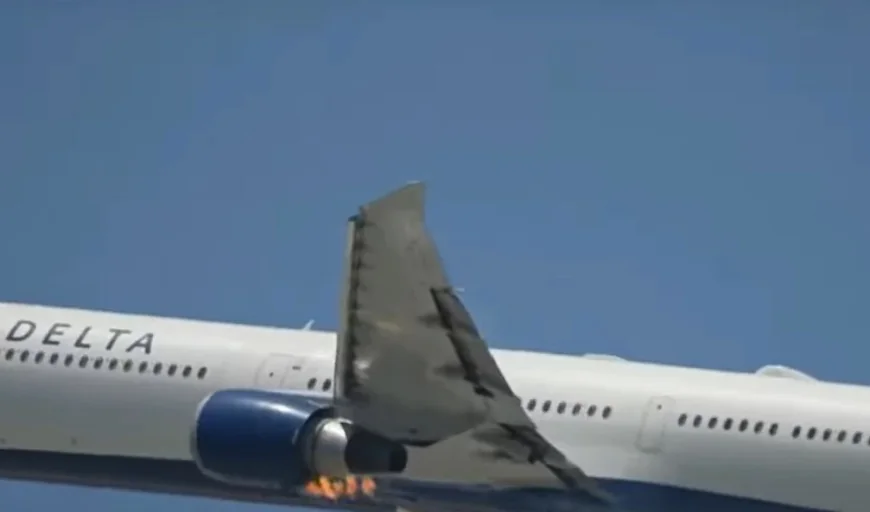 VIDEO Incident cu un avion Boeing al Delta Air Lines: Un motor a luat foc după decolarea din Los Angeles