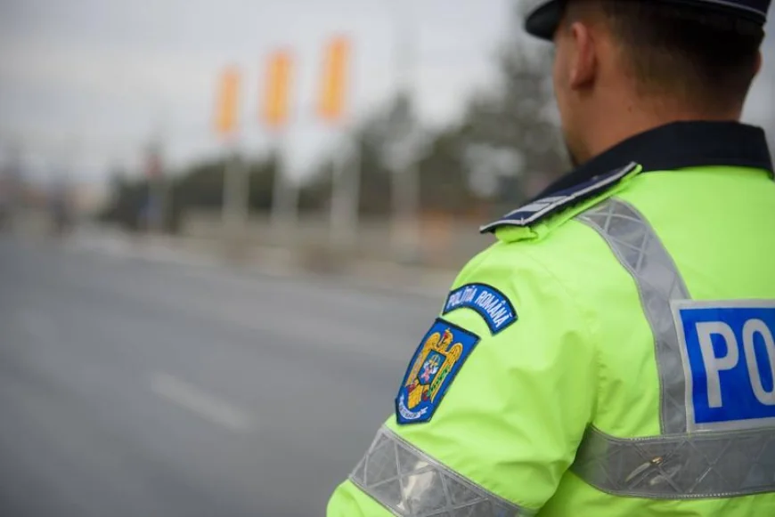 VIDEO Autostrada București – Pitești, blocată pe un sens de către doi șoferi de camion. Unul s-a urcat pe cabină cu un steag tricolor